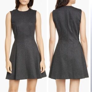Theory Grey Mela A-Line Sleeveless Midi Dress